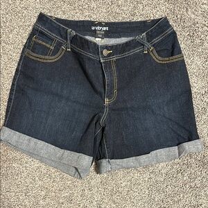 Lane Bryant Women's Dark Blue Denim Shorts